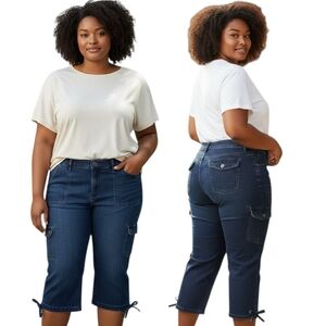 Lee Dark Blue Cargo Shorts 22W